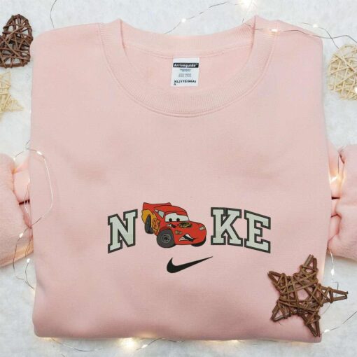 Nike x Cars Lightning McQueen Embroidered T shirt Disney Pixar Inspired Movie Shirt, Best Gift For Family
