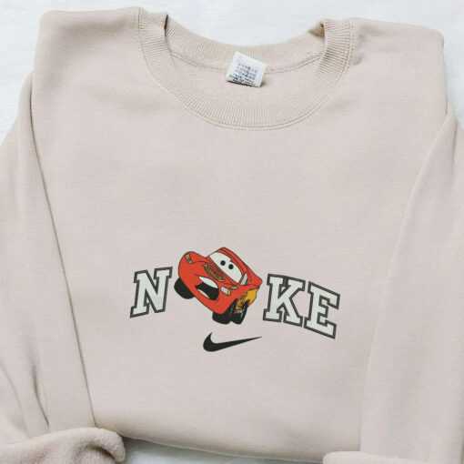 Nike x Cars Lightning McQueen Pixar Cars Embroidered Inspired Movie Shirt, Best Gift For Family