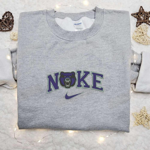 Nike x Central Arkansas Mascot Embroidered T shirt Sports Embroidered T shirt Custom Nike Embroidered T shirt