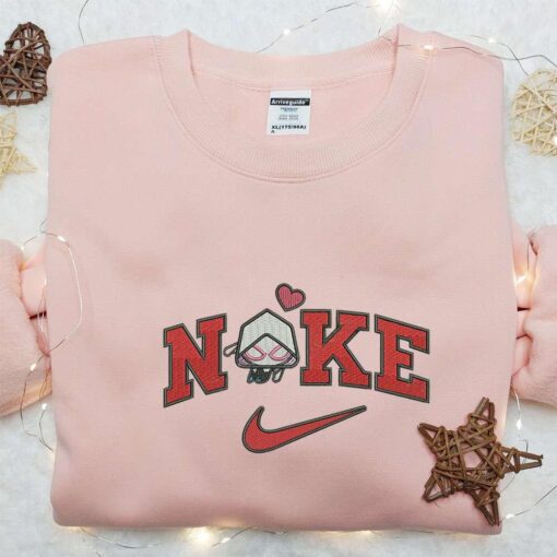 Nike x Chibi Gwen Heart Movie Embroidered Sweatshirt Marvel Universe Embroidered Hoodie Custom Nike Embroidered T shirt
