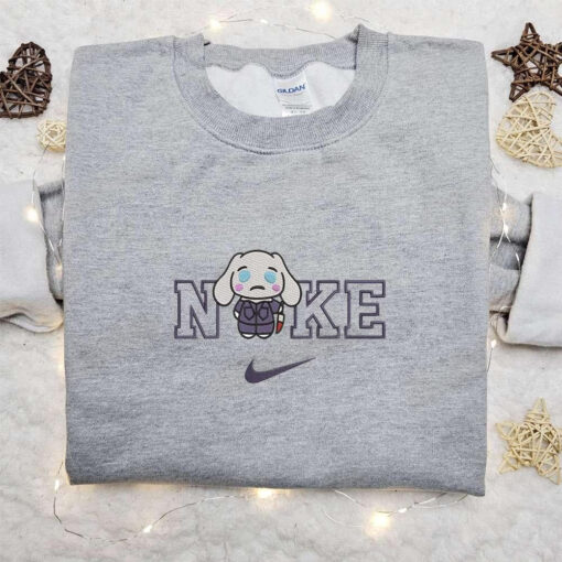 Nike x Cinnamoroll Horror Embroidered Sweatshirt Hello Kitty Cartoon Embroidered Shirt The Best Halloween Gift