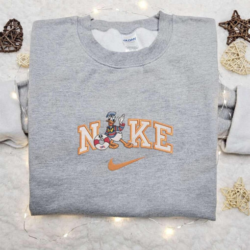 Nike x Cruise Trip Anchor Ship Donald Embroidered Shirt Disney Characters Embroidered Shirt Nike Inspired Embroidered Shirt