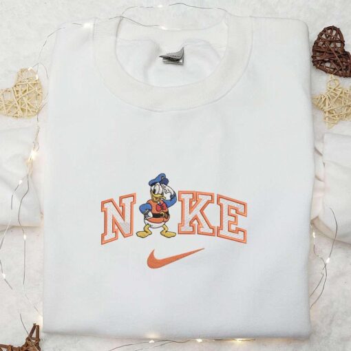 Nike x Cruise Trip Anchor Ship Donald Embroidered Sweatshirt Disney Characters Embroidered Shirt Custom Nike Embroidered Shirt 1