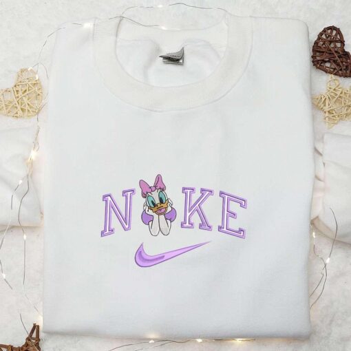 Nike x Daisy Duck Embroidered Hoodie Disney Embroidered Sweatshirt Best Gifts for Family