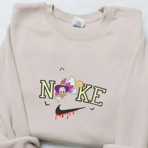 Nike x Daisy Duck Halloween Embroidered Sweatshirt Walt Disney Characters Embroidered Shirt Best Halloween Gifts Ideas for Family