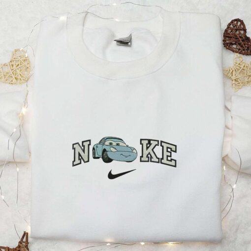 Nike x Disney Cars Sally Embroidered Sweatshirt Disney Pixar Cars Embroidered Hoodie Custom Nike Embroidered T shirt