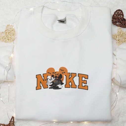 Nike x Disney Halloween Embroidered Shirt Custom Nike Embroidered Shirt Best Gifts for Family