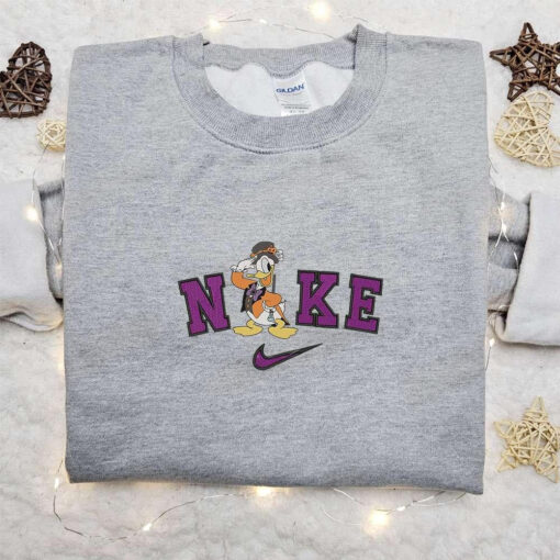 Nike x Donald Duck Elegant Embroidered Sweatshirt Walt Disney Characters Embroidered Shirt Best Halloween Gift Ideas