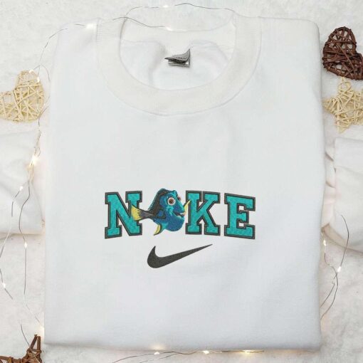 Nike x Dory Finding Nemo Embroidered Hoodie Disney Cartoon Embroidered Sweatshirt Best Gifts for Family