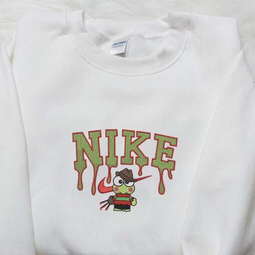 Nike x Edward Scissorhands Keroppi Embroidered Hoodie Custom Nike Embroidered Sweatshirt Best Gifts for Family