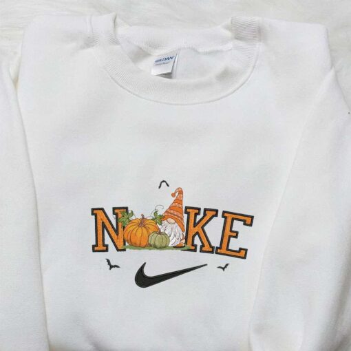 Nike x Fall Gnome Embroidered Shirt Nike Inspired Embroidered Shirt Best Gifts for Family