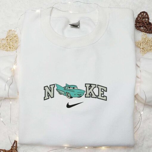 Nike x Flo Cars Embroidered Sweatshirt Disney Pixar Cars Embroidered Hoodie Custom Nike Embroidered T shirt