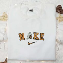 Nike x Ghost Pumpkin Halloween Embroidered Hoodie Amazing Halloween Embroidered T shirt Nike Inspired Embroidered Sweatshirt