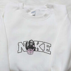 Nike x Ghostface Calling Embroidered Sweatshirt Spooky Embroidered Hoodie Best Gifts for Family
