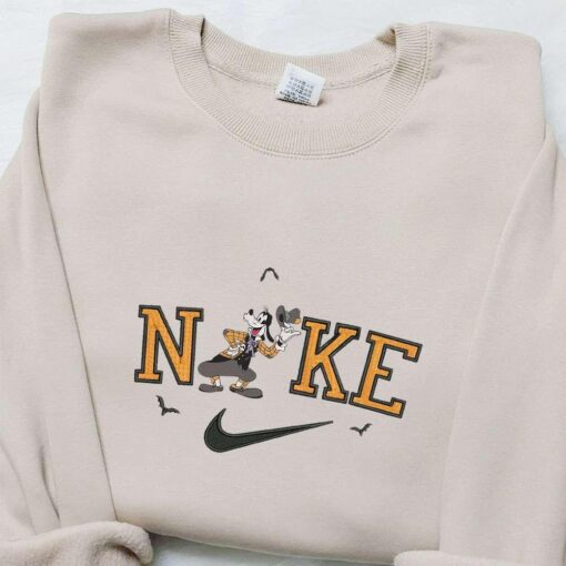 Nike x Goofy Halloween Embroidered Sweatshirt Walt Disney Characters Embroidered Shirt Best Halloween Gifts Ideas for Family