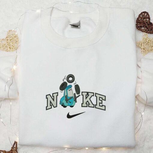 Nike x Guido Cars Embroidered Sweatshirt Pixar Cars Embroidered Hoodie Custom Nike Embroidered T shirt