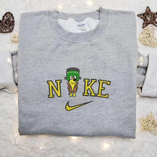 Nike x Halloween Lucky Bluey Embroidered Shirt Adorable Halloween Embroidered Shirt Best Gifts for Family
