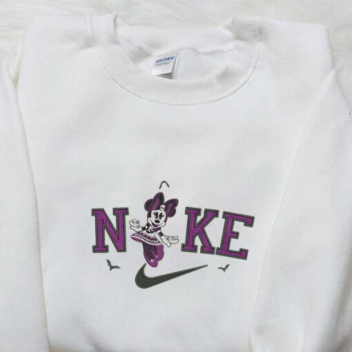 Nike x Halloween Minnie Embroidered Shirt Disney Halloween Embroidered Shirt Nike Inspired Embroidered Shirt