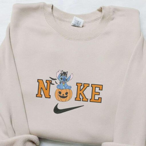 Nike x Halloween Pumpkin Stitch Embroidered Hoodie Disney Embroidered Sweatshirt Best Gifts for Halloween Lovers