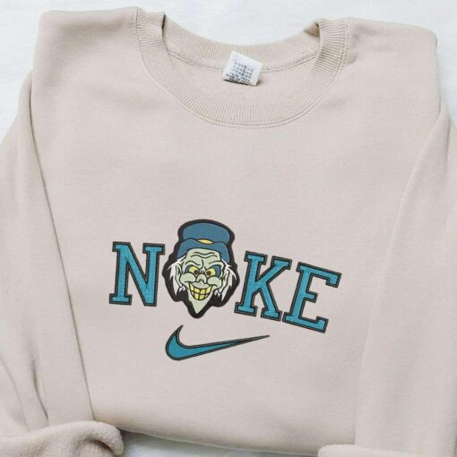Nike x Haunted Mansion Face Cartoon Embroidered Sweatshirt Walt Disney Characters Embroidered Shirt Best Halloween Gift Ideas