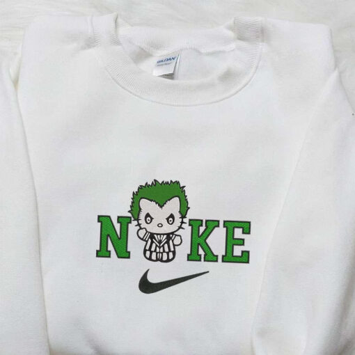 Nike x Hello Kitty Beetlejuice Embroidered Hoodie Funny Halloween Embroidered Sweatshirt Best Gifts for Family