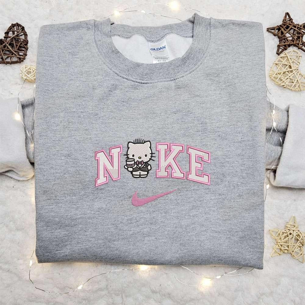 Nike x Hello Kitty Groom Wedding Embroidered Shirt Cartoon Embroidered Hoodie Best Valentines Day Gift Ideas