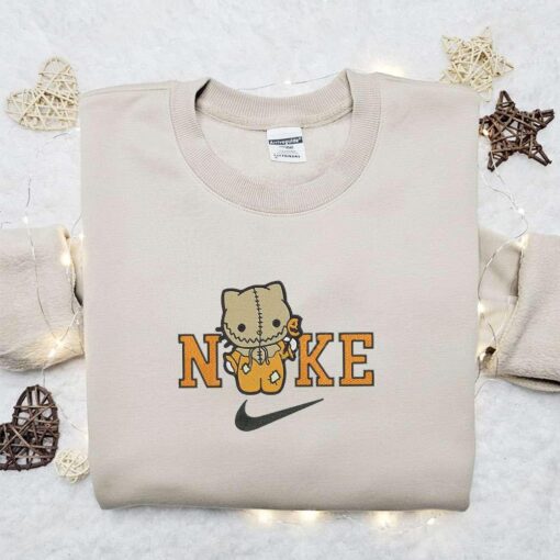 Nike x Hello Kitty Trick R Treat Sam Embroidered Hoodie Horror Movie Character Embroidered Sweatshirt Custom Nike Embroidered T shirt