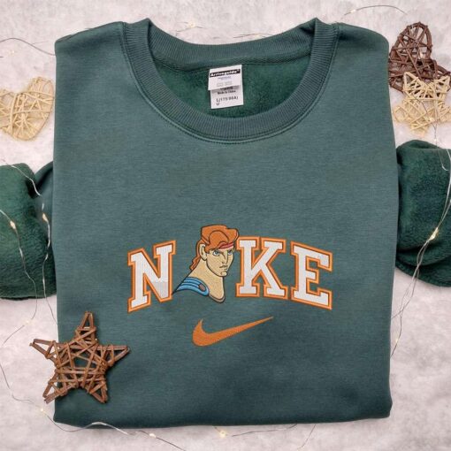Nike x Hercules Embroidered Sweatshirt Disney Characters Embroidered Sweatshirt Nike Inspired Embroidered Sweatshirt