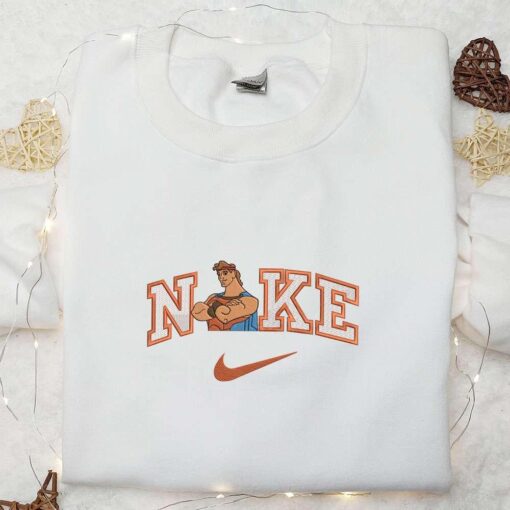 Nike x Hercules Embroidered T shirt Disney Characters Embroidered Hoodie Custom Nike Embroidered Sweatshirt