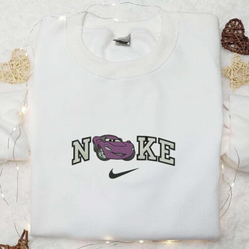 Nike x Holley Shiftwell Pixar Cars Embroidered Sweatshirt Disney Pixar Cars Embroidered Hoodie Custom Nike Embroidered T shirt