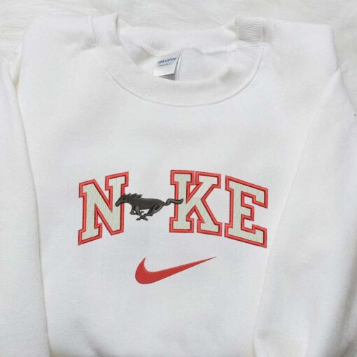 Nike x Horse Embroidered Shirt Animal Embroidered Shirt Custom Nike Embroidered Shirt
