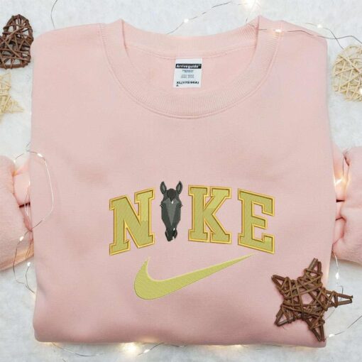 Nike x Horse Head Embroidered Sweatshirt Animal Embroidered Shirt Nike Inspired Embroidered T shirt