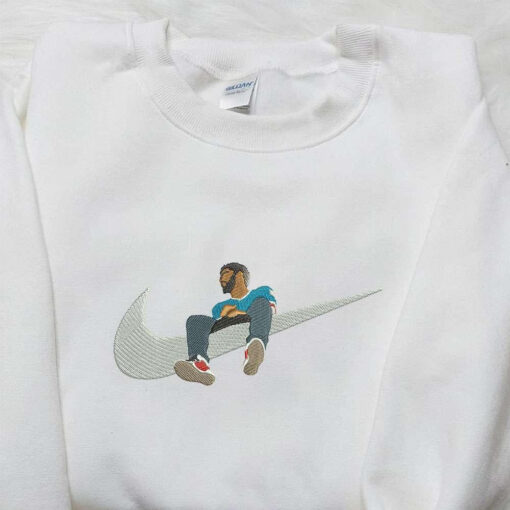 Nike x J Cole Embroidered Shirt Celebrity Embroidered Shirt Nike Logo Embroidered Shirt