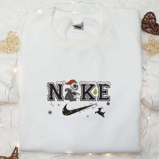 Nike x Jack Xmas Couple Embroidered Shirt Movie Embroidered Shirt Christmas Embroidered Shir