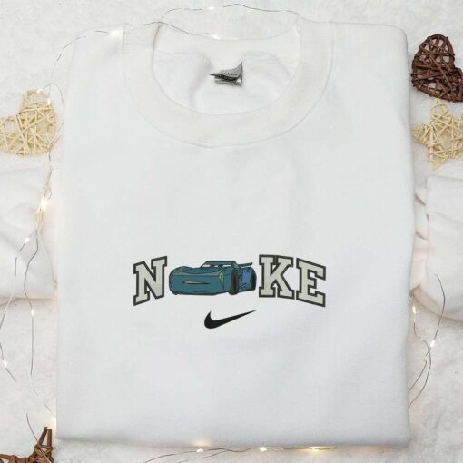 Nike x Jackson Storm Cars Embroidered Sweatshirt Disney Pixar Cars Embroidered Hoodie Custom Nike Embroidered T shirt