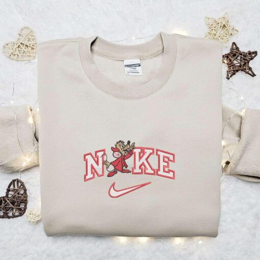 Nike x Jaq Embroidered Hoodie Cinderella Disney Embroidered Hoodie Custom Nike Embroidered Hoodie
