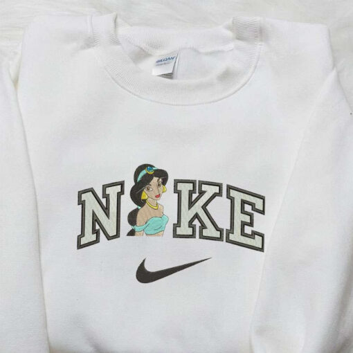 Nike x Jasmine Embroidered Shirt Disney Princess Embroidered Shirt Nike Inspired Embroidered Shirt