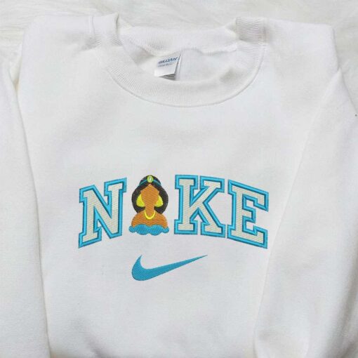 Nike x Jasmine Princess Embroidered Shirt Disney Princess Embroidered Shirt Nike Inspired Embroidered Shirt