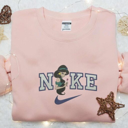 Nike x Jasmine Princess Embroidered Sweatshirt Walt Disney Embroidered Shirt Nike Inspired Embroidered T shirt