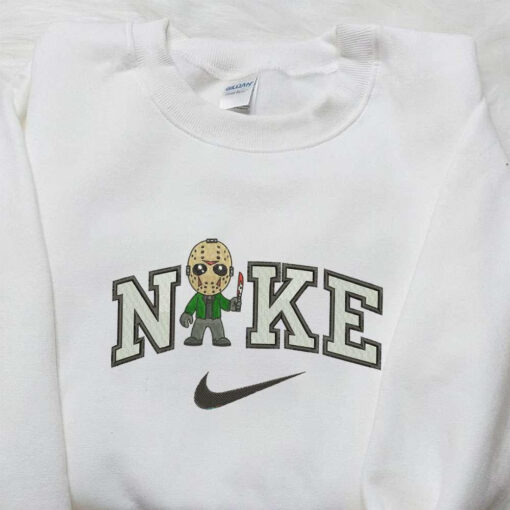 Nike x Jason Voorhees Embroidered Shirt Horror Movie Embroidered Shirt Best Halloween Gifts