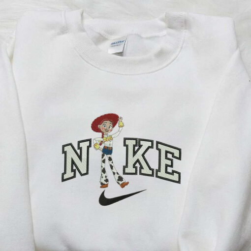 Nike x Jessie Toy Story Embroiderd Shirt Disney Embroidered Shirt Custom Nike Embroidered Shirt