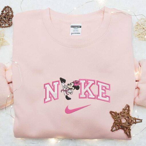 Nike x Karate Minnie Embroidered Hoodie Disney Characters Embroidered Hoodie Custom Nike Embroidered Hoodie