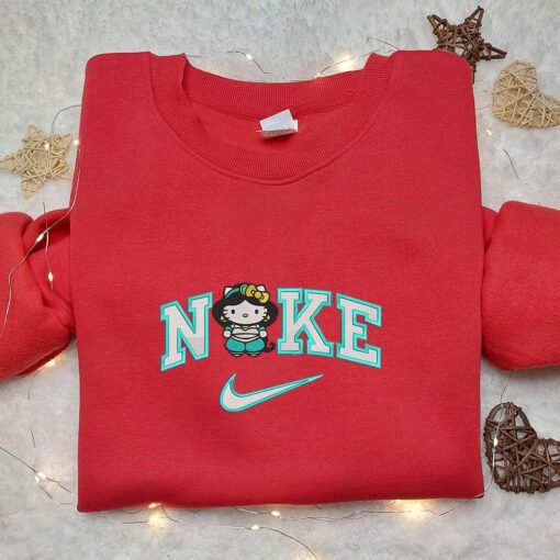 Nike x Kitty Princess Jasmine Embroidered T shirt Hello Kitty Disney Embroidered Shirt Nike Inspired Embroidered Hoodie