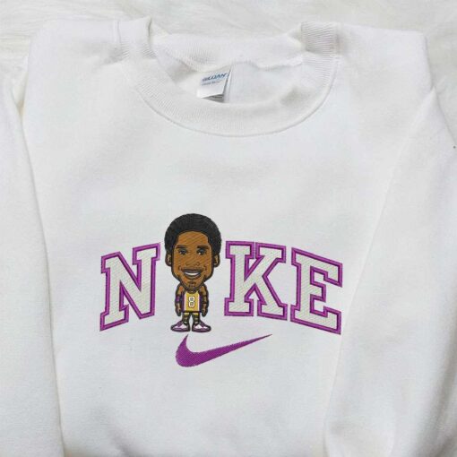 Nike x Kobe Bryant Caricature Portrait Embroidered Shirt Los Angeles Lakers Embroidered Shirt NBA x Nike Embroidered Shirt