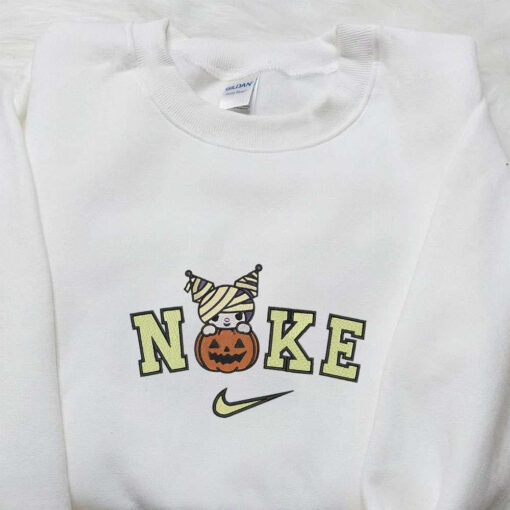 Nike x Kuromi Mummy Halloween Pumpkin Embroidered Hoodie Custom Nike Embroidered Sweatshirt Best Gifts for Family