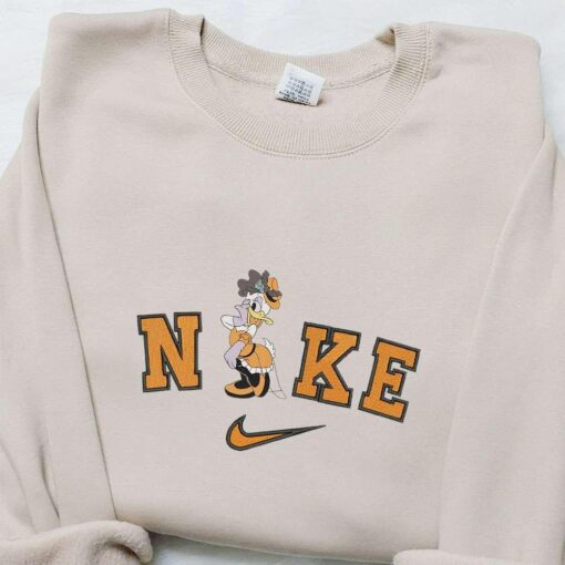 Nike x Lady Daisy Duck Halloween Embroidered Sweatshirt Walt Disney Characters Embroidered Shirt Best Halloween Gifts Ideas for Family