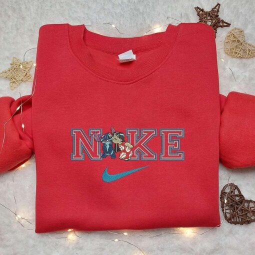 Nike x Lilo and Stitch Embroidered Shirt Walt Disney Embroiderd Shirt Nike Inspired Shirt