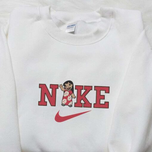 Nike x Lilo Embroidered Sweatshirt Lilo and Stitch Embroidered Hoodie Best Birthday Gifts