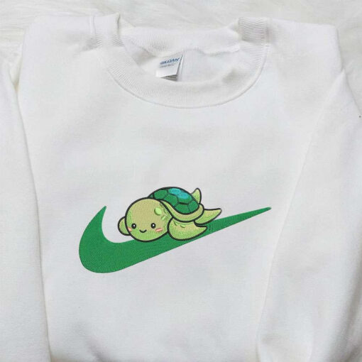 Nike x Little Turtles Embroidered Shirt Animal Embroidered Shirt Nike Inspired Embroidered Shirt
