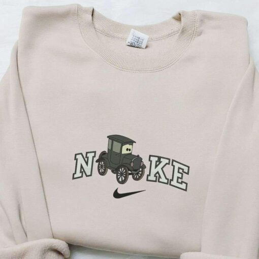 Nike x Lizzie Cars Disney Embroidered Sweatshirt Disney Cartoon Embroidered Hoodie Nike Inspired Embroidered T shirt